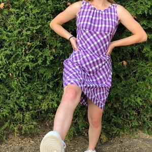Purple plaid dress